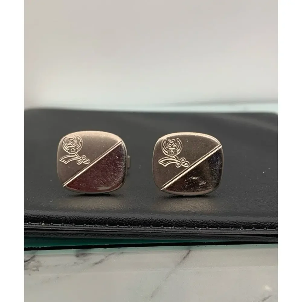 Vintage Silver Tone Masonic shriner cufflinks